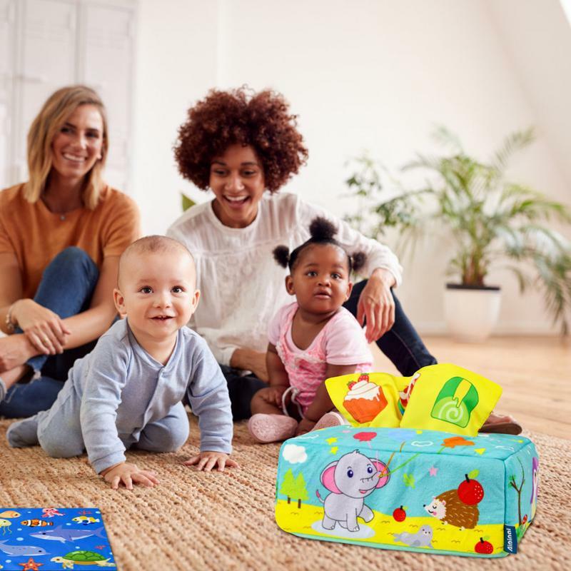 لعبة صندوق الأنسجة الحسية لحديثي الولادة ، التعرف على الألوان ، التعلم في مرحلة ما قبل المدرسة ، لعبة للسفر ، المنزل ، التخييم ، السيارة