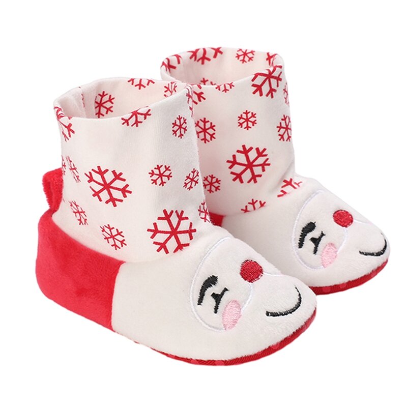 عيد الميلاد الكرتون منقوشة أحذية الثلوج ، أحذية أطفال دافئة ، الوليد ، الرضع ، الأولى ووكر ، الشتاء