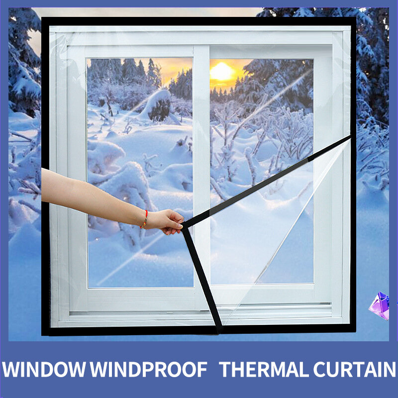 نافذة العزل الشاشة قابل للتعديل بولي TPU شباك الفيلم شفافة لينة زجاج عليه طبقة غشاء رقيقة ل نافذة دافئة في الشتاء وباردة في الصيف