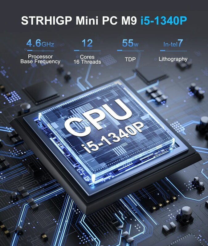 كمبيوتر ألعاب صغير من Histou-Intel Core ، كمبيوتر مكتبي ، شحن مجاني ، Windows 10 ، Linux ، CPU ،