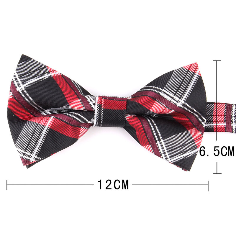 New Check Bow tie For Groom Pre-tied Bowtie For Men Women Bow knot Adult Wedding Bow Ties Cravats Adjustable Groomsmen Bow ties