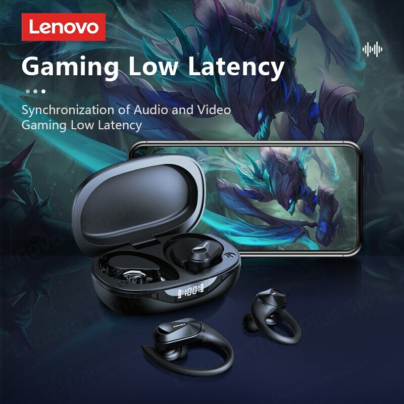 سماعات أذن Lenovo LP75 بتقنية البلوتوث TWS لاسلكية ، سماعات أذن للألعاب بصوت ستيريو HiFi تعمل بتقليل الضوضاء