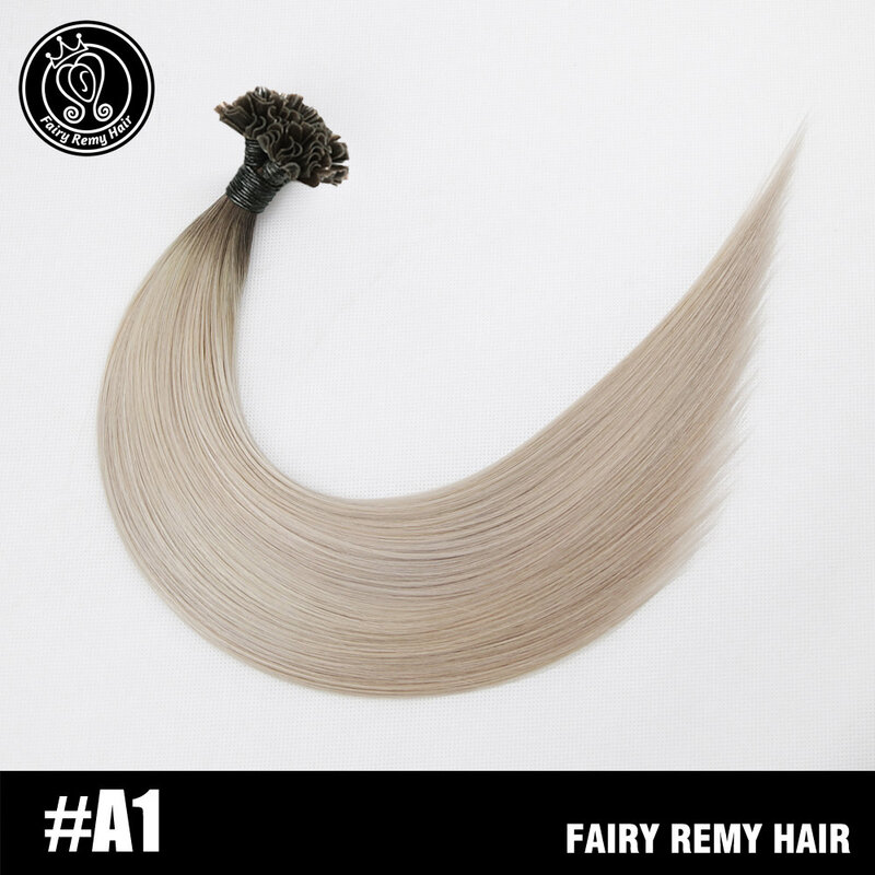 وصلات شعر طبيعية خيالية ريمي ، 12 ، 16 ، 18 ، 20 ، 22 و 24 بوصة ، مستعبدة مسبقًا ، طرف الكيراتين ، لون أومبير ، balayage
