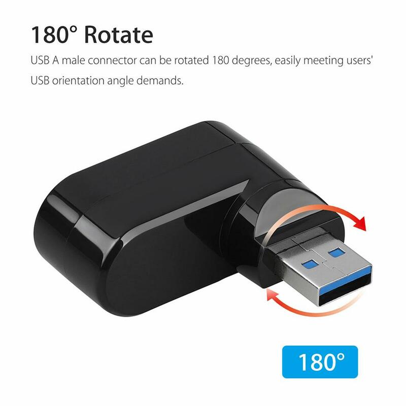 3 منفذ USB3 0 متعدد المحور الفاصل 90 180 درجة USB2 0 محور التوسع