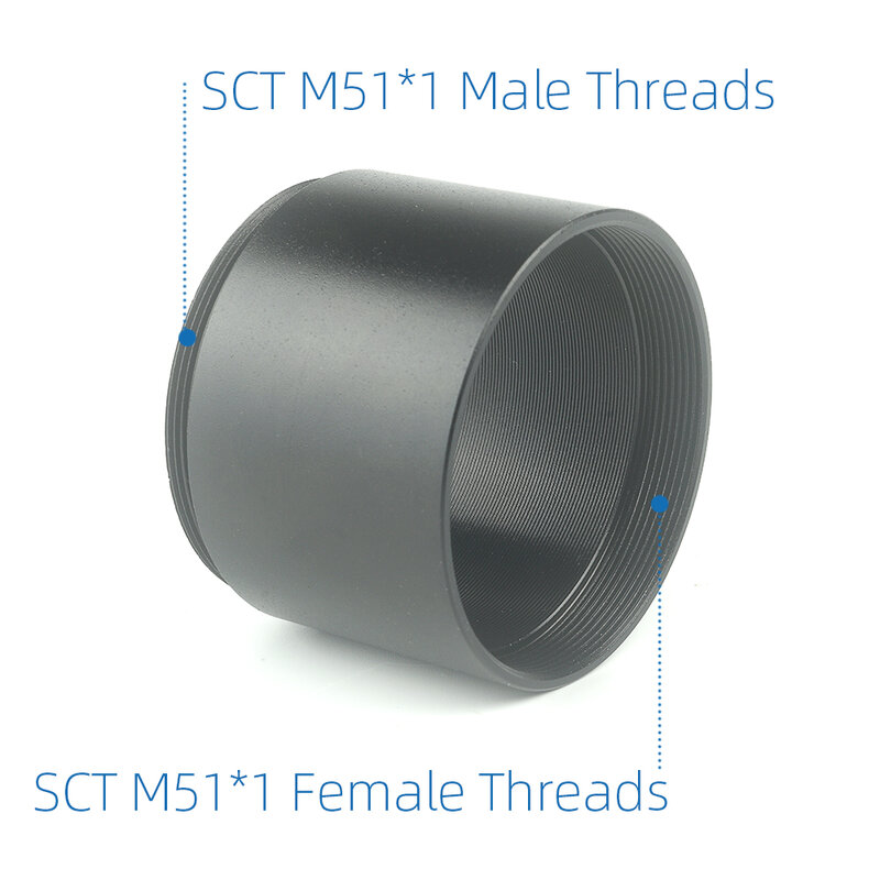 EYSDON SCT تمديد البعد البؤري T حلقة محول M51x1mm المواضيع تلسكوب محول-#90733