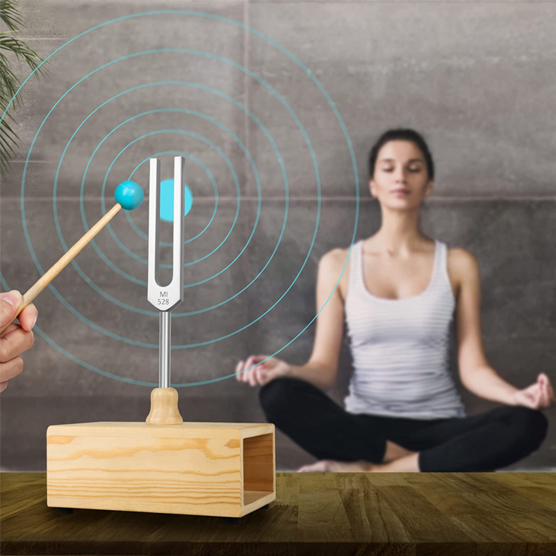 ضبط شوكة ، 528hz ، للعلاج الصوتي ، yoga، التأمل والاسترخاء
