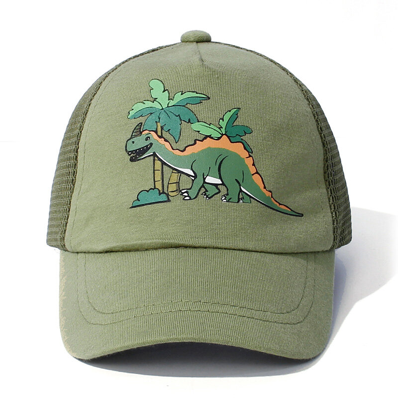 الصيف الطفل الصبي قبعة ديناصور شبكة الاطفال الشمس القبعات للفتيات اكسسوارات الرياضة السفر الأطفال قبعات البيسبول قابل للتعديل 0-5Y
