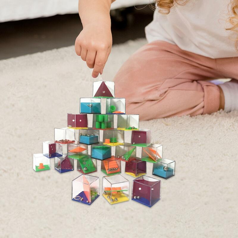 متاهة لعبة صندوق اللغز للأطفال ، لعبة مكعب ثلاثية الأبعاد ، صندوق الجائزة ، 24 قطعة