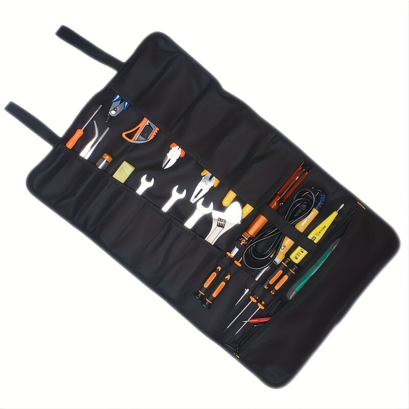 حقيبة مفاتيح ربط قابلة للطي من قماش أكسفورد ، حقيبة تخزين أدوات محمولة ، متعددة الوظائف ، لفة محمولة باليد ، أدوات كهربائية ، 600 د