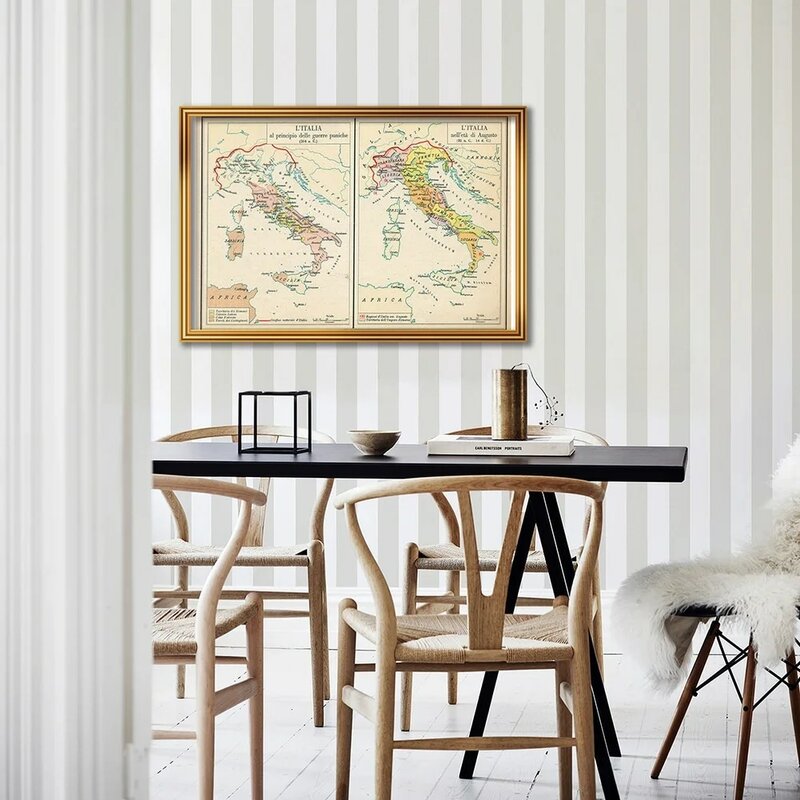 59*42 سنتيمتر إيطاليا خريطة الرجعية في الإيطالية الكلاسيكية الجدار ملصق فني قماش اللوحة السفر اللوازم المدرسية ديكور المنزل
