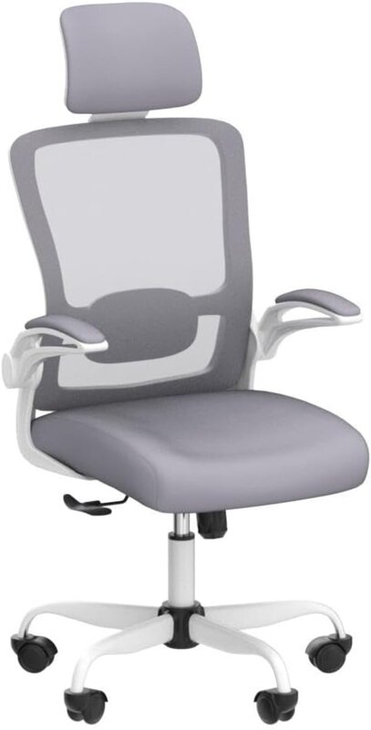 Mimoglad-كرسي مكتب مريح بظهر مرتفع ، كرسي مكتب مع دعامة قطنية قابلة للتعديل ومسند رأس ، كرسي مهام دوار