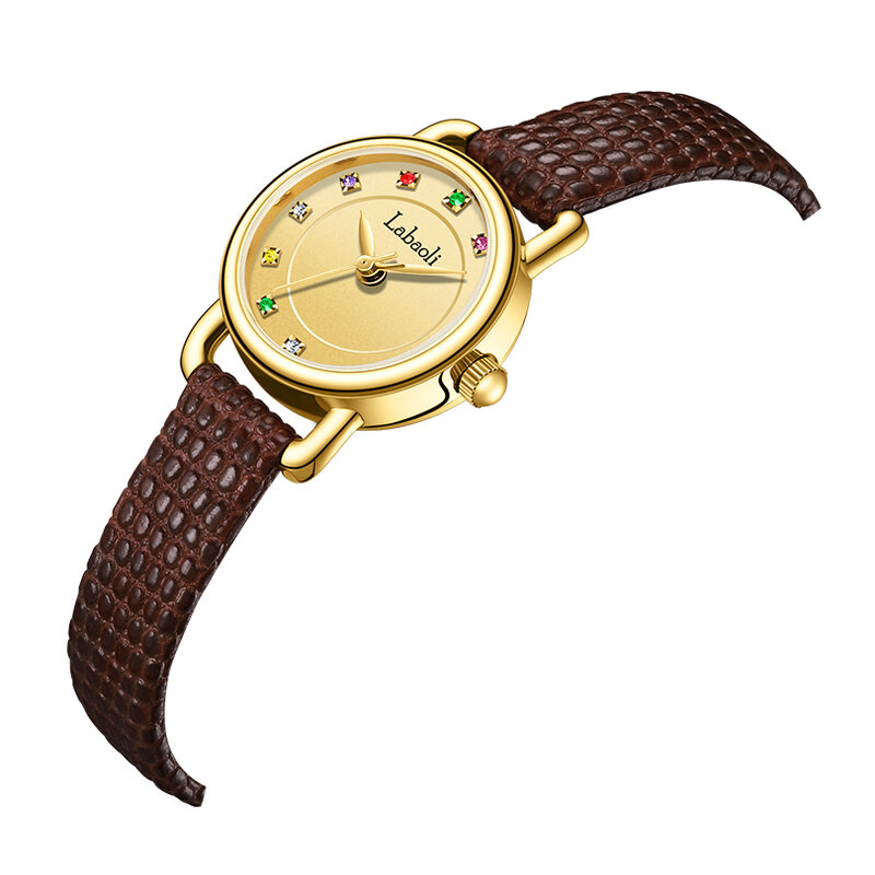 ساعة بأرقام رومانية كلاسيكية للنساء ، ساعة يد كوارتز ، ساعة فاخرة ، على شكل علبة مربعة ، نمط أنيق ، ماس ذهبي