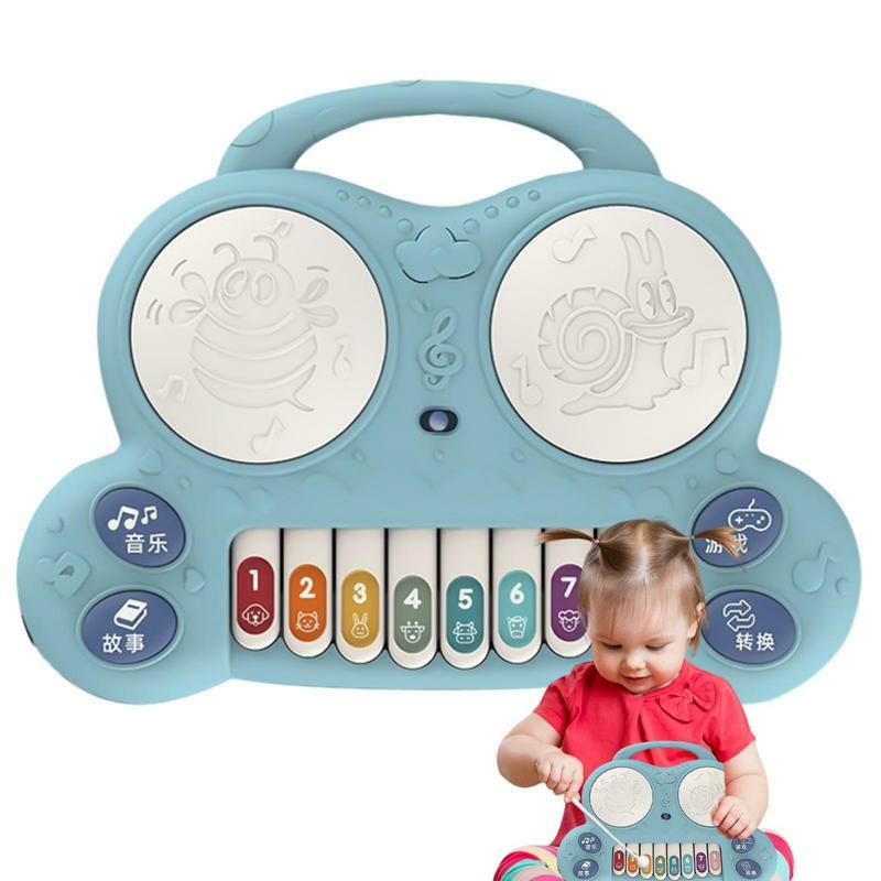 لوحة مفاتيح تعليمية للتعلم المبكر للأطفال ، مجموعة طبلة يدوية لعمر 3 سنوات ، لوحة مفاتيح موسيقية للموسيقى التفاعلية
