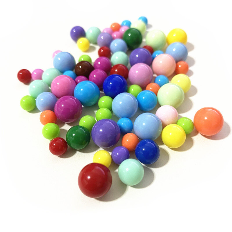 100 قطعة البلاستيك قطرها 6 مللي متر 8 مللي متر 10 مللي متر 14 مللي متر الملونة الصلبة كرات للأطفال مجلس ألعاب ملحق الكرة تشغيل لعبة الاطفال لعبة
