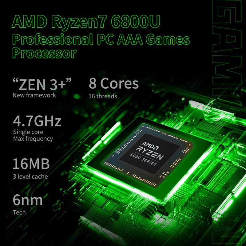 AOKZOE A1 AMD R7-6800U الكمبيوتر لعبة وحدة التحكم 8 بوصة IPS اللمس Windows11 المحمولة أجهزة الكمبيوتر المحمولة الأولى في العالم للبخار 3A لعبة 16G 32G 1T/2T