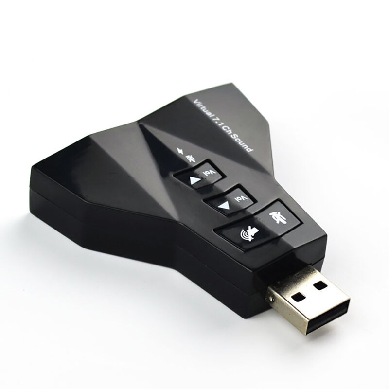 المنزلية الخارجية الظاهري USB7.1 ثلاثية الأبعاد الصوت بطاقة الصوت محول المزدوج ميكروفون مزدوج جهاز التحكم في الصوت الناتج مستقل كارت الصوت