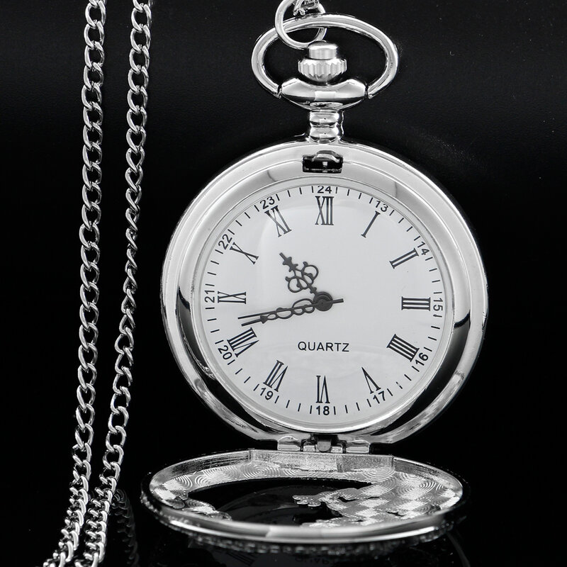 الفضة الصينية مميزة التنين على شكل ساعة جيب الرجال قلادة عالية الجودة توقيت قلادة المرأة مجوهرات ساعة هدية