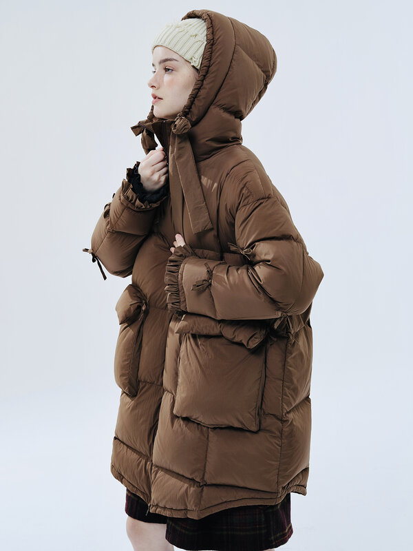 Imagikoni سترة متوسطة الطول مع جيب ، معطف دافئ ، التصميم الأصلي ، 234380 ، لفصل الشتاء