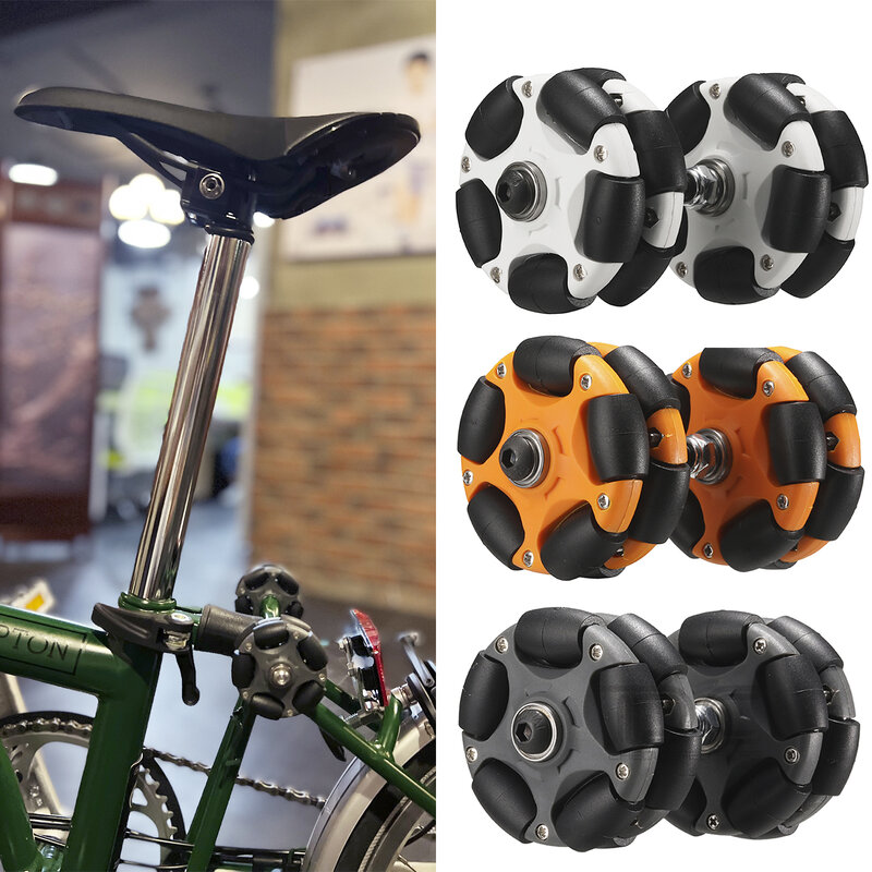 صامت أومني عجلات سهلة لدراجة برومبتون قابلة للطي (قبل 2015) مع ملحقات رف الأسطوانة ترقية 360 درجة تدوير