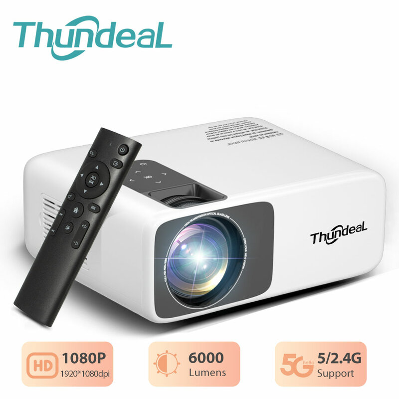 Thundal-جهاز عرض LED محمول ، TD93 Pro ، Full HD ، 1080P ، 2K ، 4K Video ، ثلاثية الأبعاد ، Mini ، WiFi ، أندرويد ، المسرح المنزلي ، متعاطي المخدرات