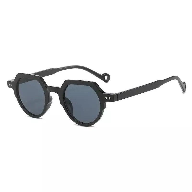 نظارات شمسية مربعة عتيقة للنساء والرجال ، ظلال متدرجة ، زخرفة المسامير ، لون مزدوج ، الموضة ، UV400