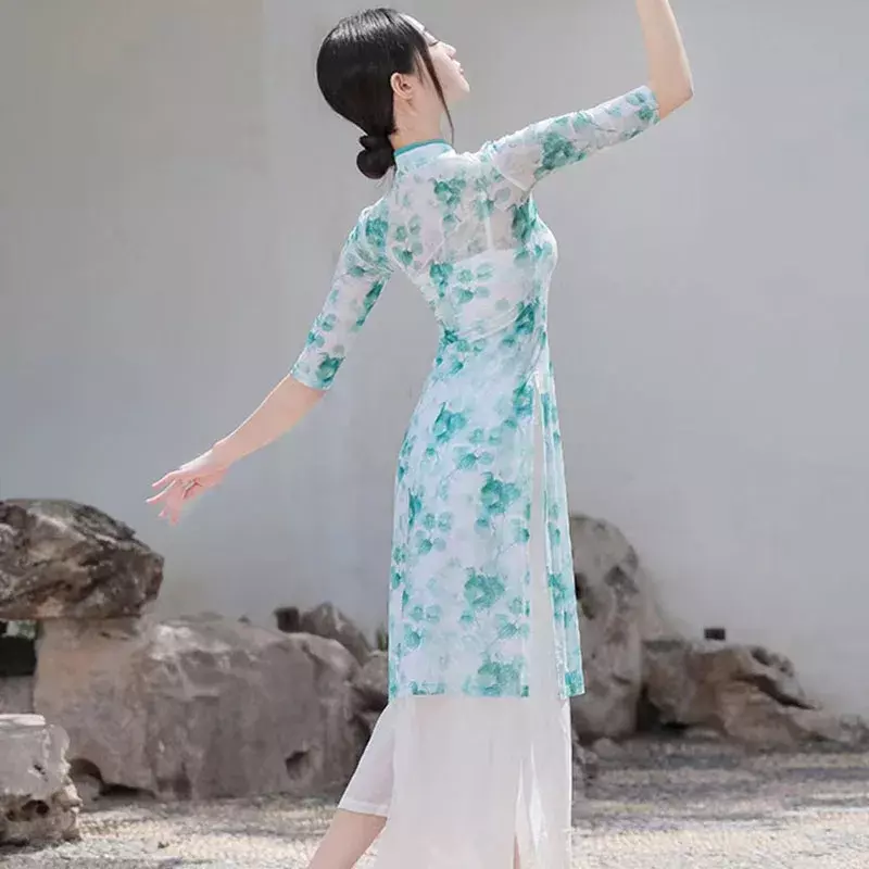 الطبيعي رامي الطباعة الرقمية الكتان الجملة رقيقة الصينية الصيف منظمة DIY بها بنفسك الخياطة مصمم الملابس المصنوعة من متر
