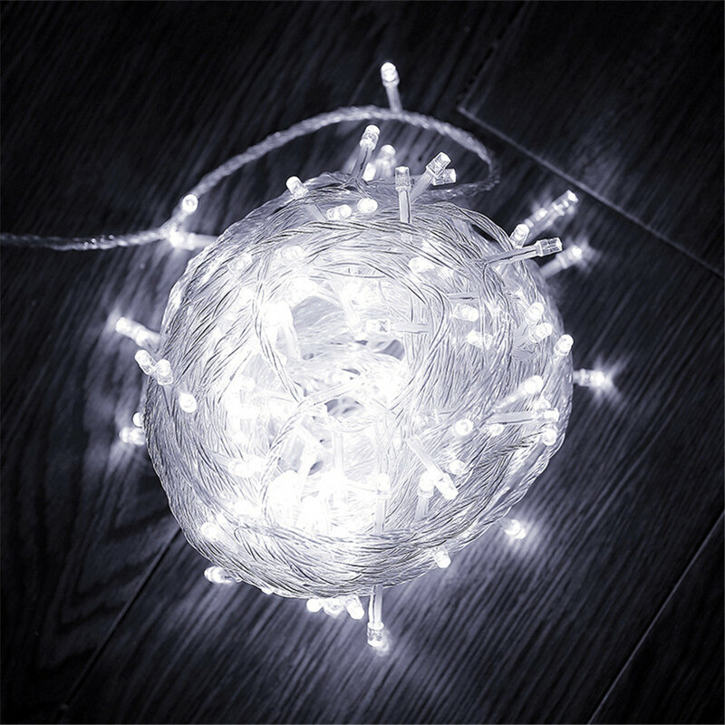 5 متر 10 متر 20 متر 30 متر 50 متر 100 متر LED سلسلة الجنية ضوء عطلة عيد الميلاد الزفاف الديكور AC220V مقاوم للماء في الهواء الطلق ضوء جارلاند