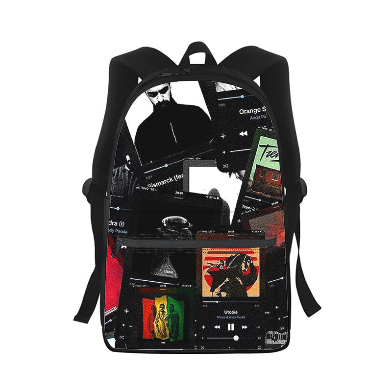 حقيبة ظهر مياجي أندي باندا للرجال والنساء ، طباعة ثلاثية الأبعاد ، حقيبة مدرسية للطلاب ، حقيبة كمبيوتر محمول ، حقيبة كتف للسفر ، موضة ، أطفال