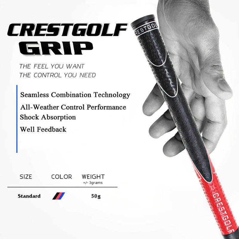 Crestgolf مضرب Grips مجموعة من 13 جولف نادي Grips بولي Standard القياسية إطارات دراجة تسلق الجبال خفيفة الوزن مكافحة تخطي 3 ألوان اختياري ل لاعب الغولف