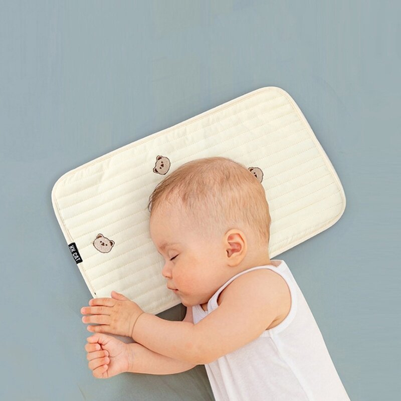 وسادة قطنية للأطفال على شكل رأس وسادة نوم للأطفال مقاس 40x25 سم/16x10 بوصة