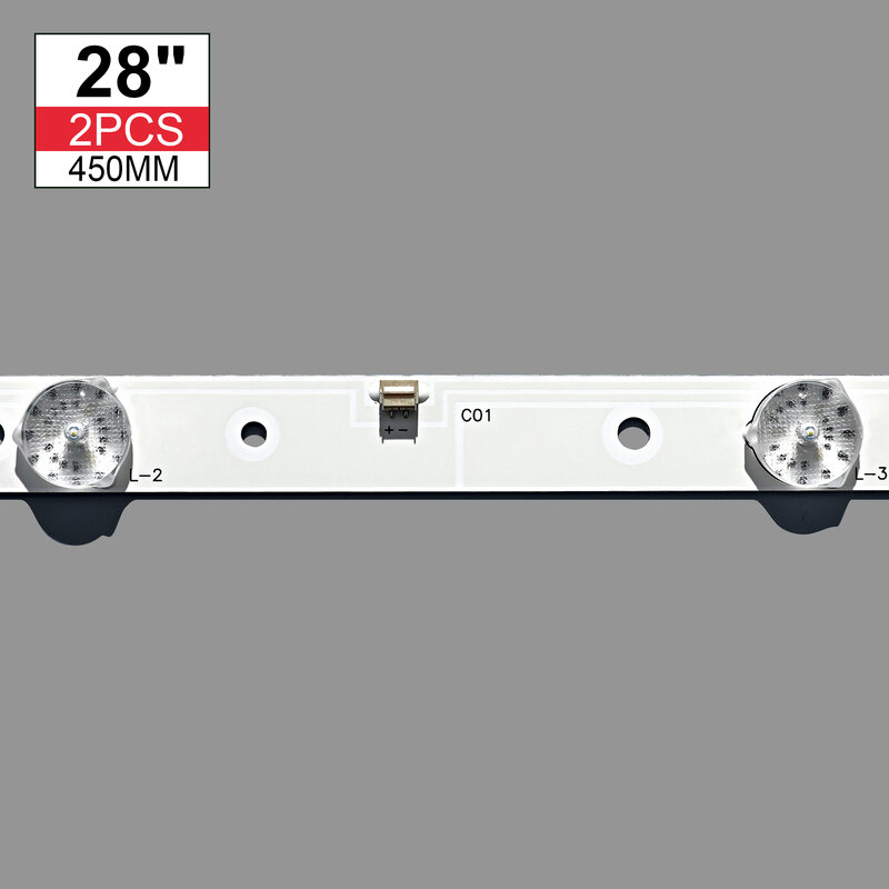 LED الخلفية قطاع ، 5 مصباح ل AKAI 28 "التلفزيون ، JS-D-JP2820-051EC ، 60416 ، E28F2000 ، D28-F2000 ، 450 مللي متر