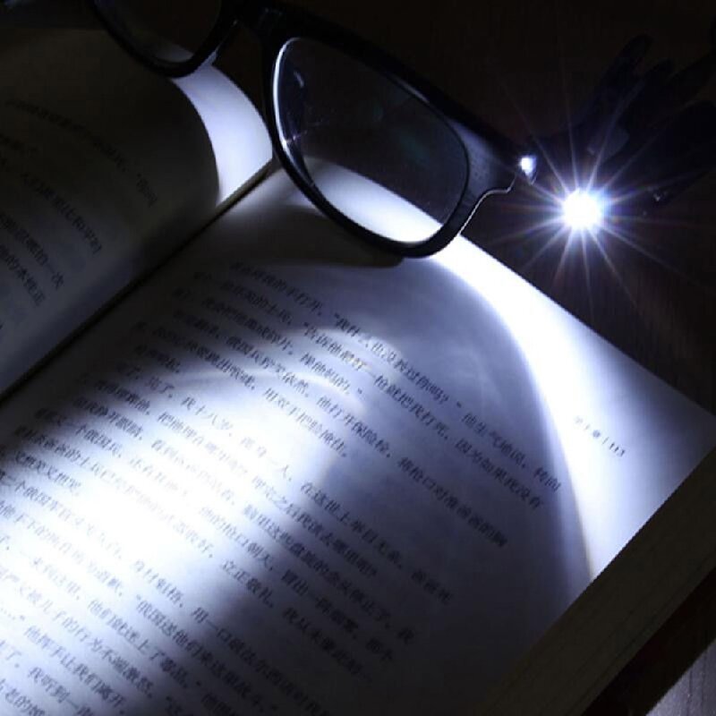 صغيرة LED نظارات كليب الخفيفة ، كتاب أضواء القراءة ، النظارات ، العالمي مرنة مصباح يدوي ، كليب مصباح في الليل ، العمل أداة الملحقات