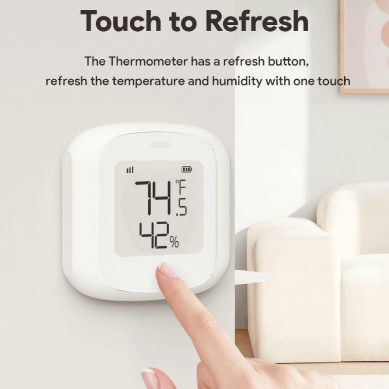 Tuya واي فاي زيجبي الذكية استشعار درجة الحرارة والرطوبة داخلي الرطوبة ميزان الحرارة مع شاشة LCD دعم اليكسا جوجل الرئيسية