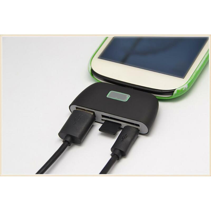 2 في 1 مايكرو قارئ البطاقة الذكية USB 2.0 نقل البيانات موسع سريع استبدال أندرويد 4.0 S6 حافة S5 S4 ميجا