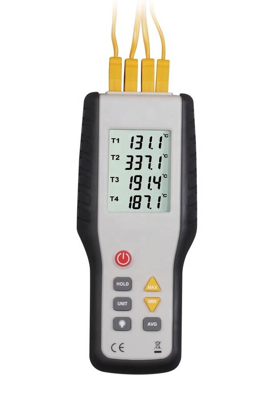HT-9815 الرقمية K نوع الحرارية ميزان الحرارة 4 قناة اختبار درجة الحرارة الصناعية الحرارية جهاز استشعار المسبار-200C--1372C