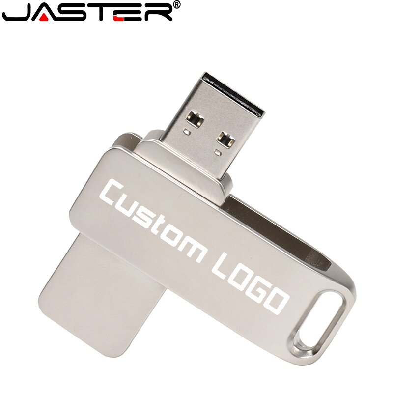 JASTER مخصص شعار المعادن USB 2.0 محرك فلاش 4GB 8GB 16GB 32GB 64GB الجملة القلم محركات التجاري الشؤون ذاكرة يو القرص