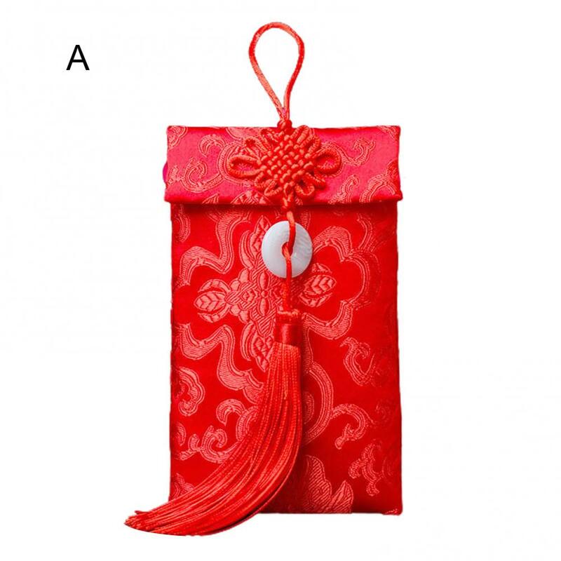 مغلف أحمر على الطراز الصيني بتصميم مطرز ، حقيبة نقود محظوظة ، لوازم الحفلات