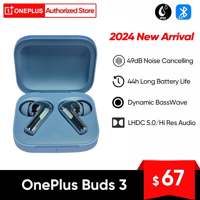 سماعة أذن Oneplus-Buds بلوتوث 3 TWS ، سماعة رأس لاسلكية ، إلغاء الضوضاء النشطة 49 ديسيبل ، إصدار عالمي ، جديد ، 12 ،