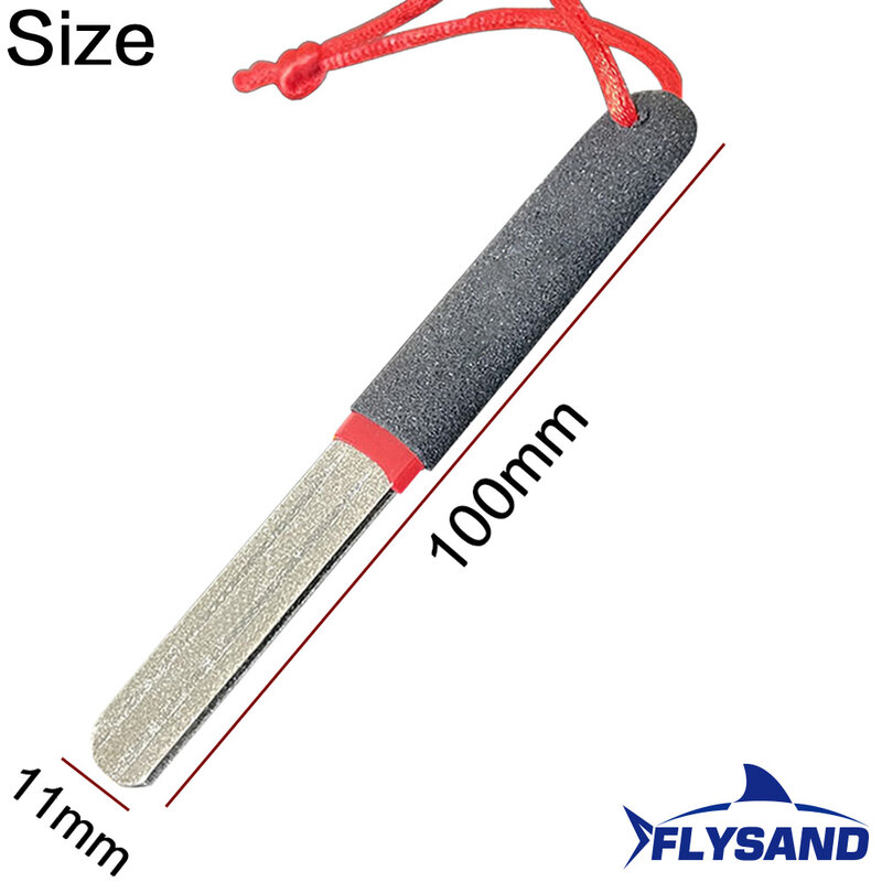 FLYSAND Portable Outdoor Double Groove Fishing Hook Sharpening Hone New Fishing Grinding Hook Sharpener Tool Fishing Accessories