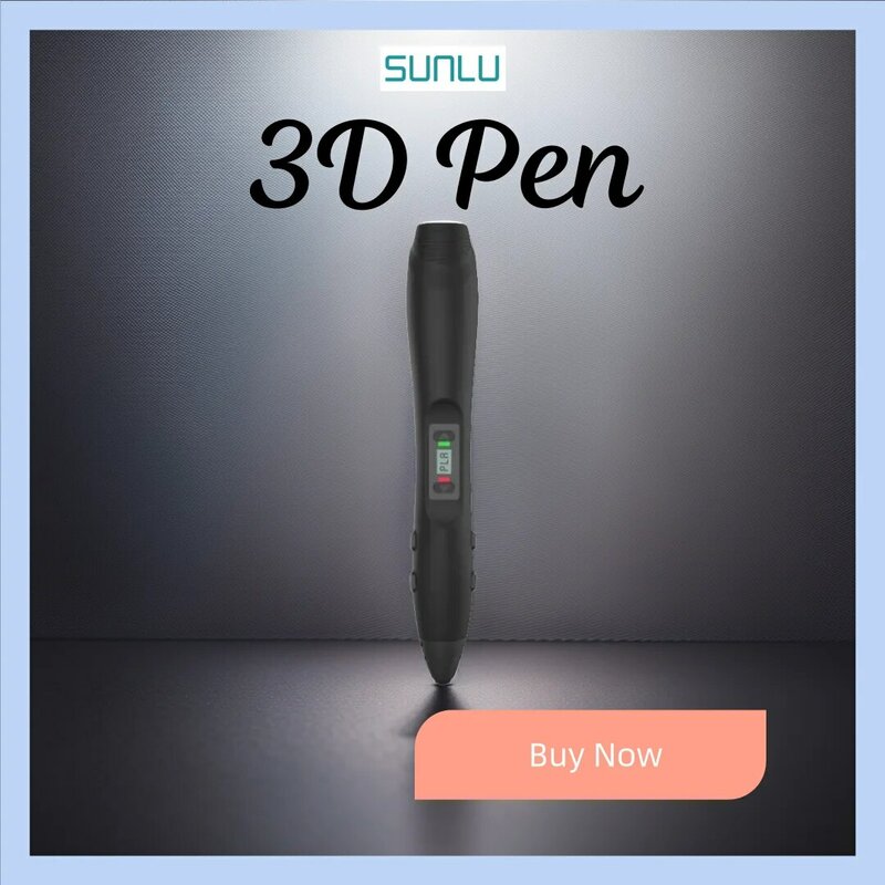 قلم SUNLU ثلاثي الأبعاد SL300 Plus قلم طباعة ثلاثي الأبعاد شاشة LCD لوحة PCB/PLA/أداة إبداعية ملونة ثلاثية الأبعاد هدايا للأطفال