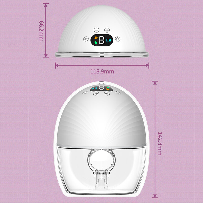 المحمولة مضخة الثدي الإلكترونية الصامت يمكن ارتداؤها التلقائي Milker LED عرض حر اليدين المحمولة مضخة للحليب لا BPA الطفل الملحقات