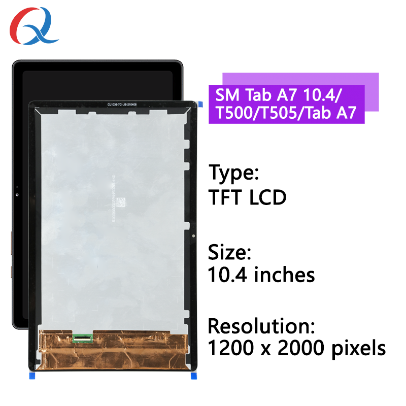 شاشة Lcd لهاتف سامسونج جالاكسي tab a7 (، t505 ، t500 ، t500 ، مستشعر لمس ، زجاج ، محول رقمي ، تجميع