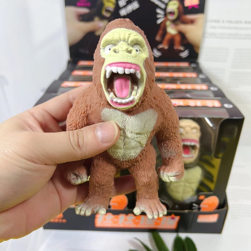 لعبة أطفال هدية كبيرة عملاقة لمكافحة الإجهاد الطفل Orangutan تململ لعبة مضحك اسفنجي لعب للأطفال مطاطا القرد الغوريلا التوحد لعبة الحسية