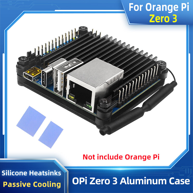 Orange Pi زيرو 3 الألومنيوم المعدني السلبي التبريد قذيفة سيليكون المبرد ل OPI صفر 3 1 2 4GB المجلس
