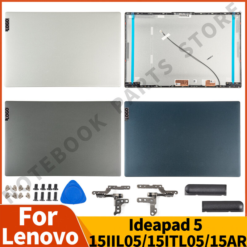 جديد لينوفو Ideapad 5 15IIL05 15ARE05 15ITL05 15ALC05 2020 2021 LCD الغطاء الخلفي الجبهة الحافة مفصلات الغطاء الخلفي الغطاء العلوي استبدال