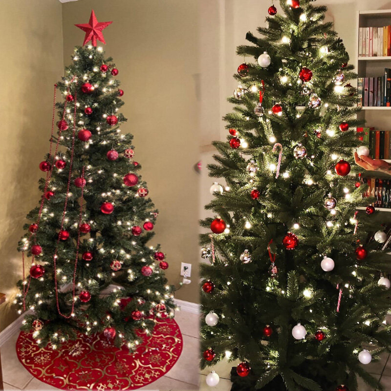 جديد 24 قطعة شجرة عيد الميلاد اللعب زينة الكرة الحلي عيد الميلاد حفلة معلقة كرة زينة زينة للمنزل السنة الجديدة