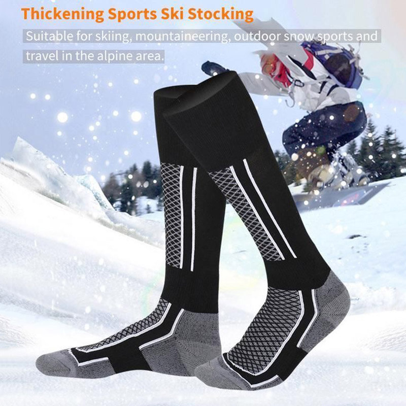 جوارب التزلج سميكة القطن الرياضة على الجليد جوارب ضغط جولف الرياضة الجوارب جوارب منع الدوالي الجوارب الحرارية