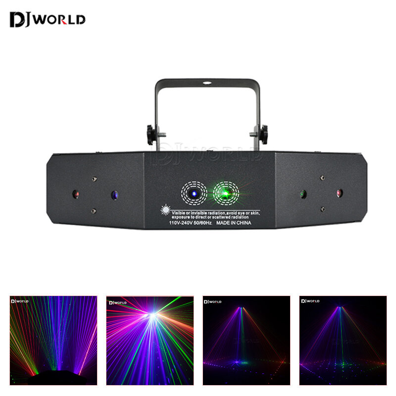 ضوء Gobo بالألوان الكاملة DJworld-RGB ، أضواء تأثير المسرح ، مسح RGB ، دي جي ، ديسكو ، بار ، حفلة ، زفاف ، جهاز عرض للتحكم ، DMX512 ، 6 عيون