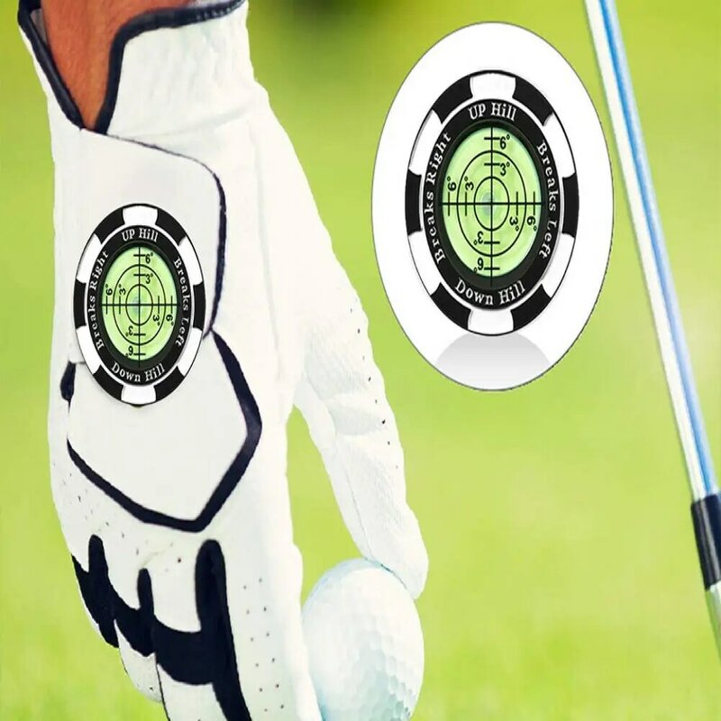 علامة كرة الغولف بدقة عالية ، ووضع القارئ الأخضر ، مقطع من البلاستيك ، ومساعدة التدريب القراءة