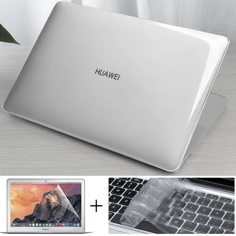 جراب كمبيوتر محمول لهاتف Huawei MateBook D14/D15/13/14/MagicBook 14/15/Pro 16.1/MateBook X Pro/X 2020 غطاء لوحة المفاتيح + واقي شاشة